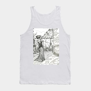 Planet XYZ  [Pen Drawn Fantasy Figure Illustration] Tank Top